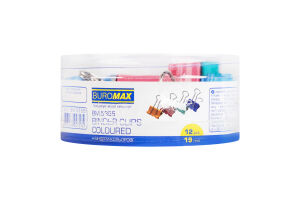 Біндери кольорові 19мм №BM.5355 Buromax 12шт