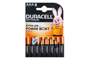 Батарейки AAA MX2400 Optimum Duracell 8шт