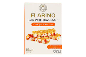Батончик з фундуком, апельсином та лимоном Flarino к/у 132г