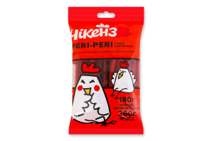 Снеки мясные из курятины Peri-peri Кабаносы Чікенззз в/к м/у 180г