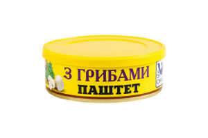 Паштет з грибами стерилізований Онисс з/б 240г