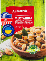 Фісташка смажена солена з чорним перцем Almond м/у 125г