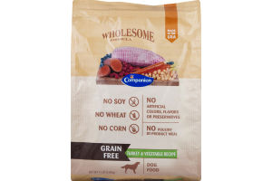 Companion Wholesome Formula Grain Free Dog Food Turkey and Vegetable Recipe