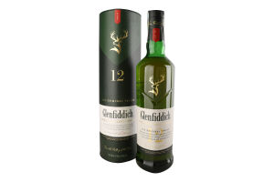 Віскі 0.7л 40% односолодовий 12YO Glenfiddich тубус
