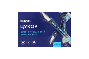 Цукор білий порц. І кат. Novus 0,5 кг