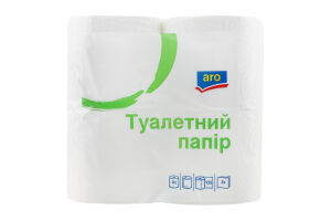 Папір туалетний 2-х шаровий Aro 8шт