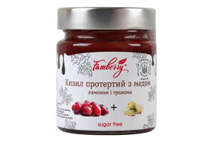 Кизил протертий з медом, лимоном і травами Famberry с/б 230г