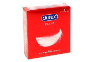 Презервативы латексные с силиконовой смазкой Elite Durex 3шт