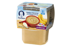 Gerber Vitablocks 2nd Foods Apples & Bananas With Mixed Cereal - 2 PK