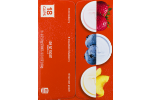 Yoplait Original Low Fat Yogurt Strawberry, Mountain Blueberry, Harvest Peach - 18 CT