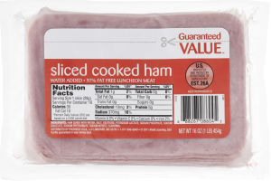 Guaranteed Value Sliced Cooked Ham
