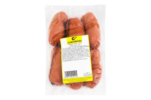 Сардельки варені Пузаті з сиром Соколівські в/с кг