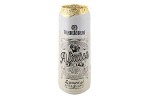 Пиво 568мл 5.5% светлое фильтрованное пастеризованное Alaus Кelias Rinkuskiai ж/б