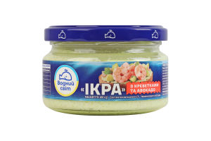 «Ікра». Продукт з ікрою океанічної риби, креветками і смаком авокадо пастеризований,160,ВС