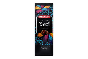 Кава Бразилія 100% Арабіка в зернах смажена 500г м/у Маріла