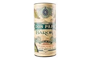 Напій алкогольний 0.7л 40% на основі рому Baroko Don Papa тубус