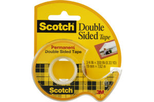 Scotch Permanent Double Sided Tape 0.75 X 300-Inch