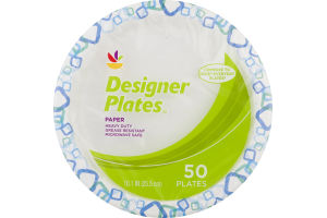 Ahold Designer Paper Plates - 50 CT