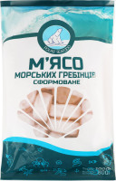 Мясо морских гребешков сформированное мороженое с защитной глазурью 10/20 Polar Seafood м/у 1кг