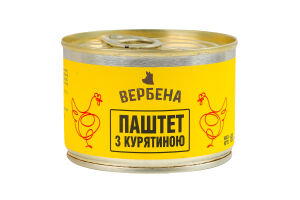 Паштет з курятиною стерилізований Вербена з/б 160г
