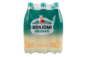 Напій безалкогольний сильногазований з ароматом цитрусових та кореню імбиру Aromati Borjomi п/пл 1л