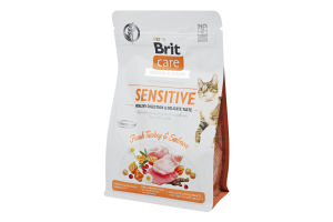 Корм сухий для котів Fresh Turkey&Salmon Sensitive Care Brit м/у 400г