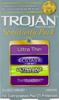 Trojan Premium Latex Condoms Sensitivity Pack - 10 CT