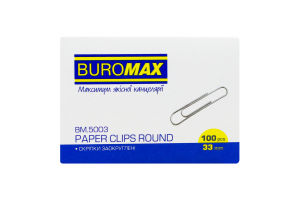 Скріпки заокруглені 33мм №BM.5003 Buromax 100шт