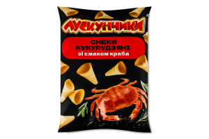 Снеки кукурудзяні зі смаком краба Лускунчики м/у 130г