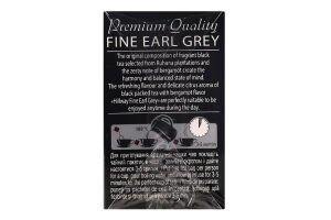 Чай чорний цейлонський байховий дрібний з ароматом бергамоту Fine Earl Grey Hillway в/с к/у 25х2г