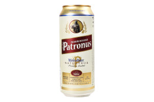 Пиво Patronus Weissbier Hell світле 5,2% з/б