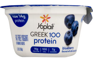 Yoplait Greek 100 Protein Fat Free Yogurt Blueberry