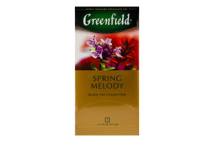 Чай чорний з душистими травами та фруктовим ароматом Spring Melody Greenfield к/у 25х1.5г
