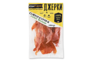 Снеки курячі в'ялені Фьюжин Джерки KlimFood м/у 100г