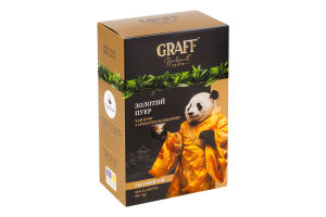Чай листовий з ароматом мандарину Золотий пуер Graff к/у 80г