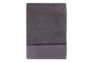 Рушник темно-сірий махровий 70*140см 360г/м2 Aisha
