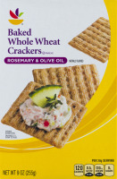 Ahold Baked Whole Wheat Crackers Rosemary & Olive Oil