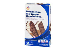 Ahold Neapolitan Ice Cream Sandwiches - 12 CT