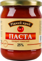 Продукт томатный 25% пастеризованный Паста Рідний край с/б 490г