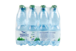 Вода минеральная слабогазированная природная столовая гидрокарбонатная кальциевая Карпатська джерельна п/бут 0.5л