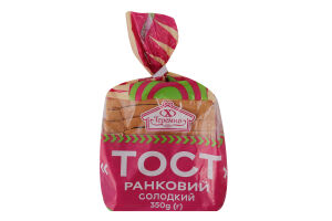 Хлеб половинка в нарезке Тост утренний сладкий Теремно м/у 350г