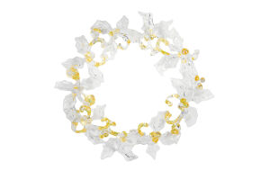 Підвіска новорічна Вінок шампань 11см КМ