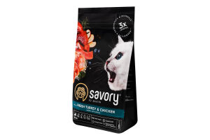 Корм сухой для котят Fresh Turkеу&Сhicken Savory м/у 400г