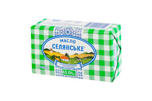 Масло сладкосливочное 63% Бутербродное Селянське м/у 180г