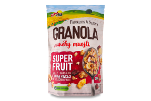 Мюсли с высушенными и засахаренными фруктами Granola super fruit Bona Vita д/п 500г