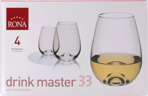 Набор бокалов для напитков 350мл №4221-0-330-0-6-S-9-4 Drink master 33 Rona 4шт