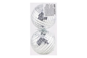 Н-р прикрас ялинкових Дискокуля срібляста 10см 2шт