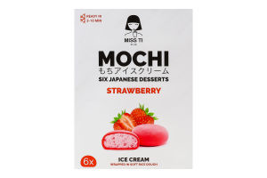 Мороженое клубничное в рисовом тесте Мочи Miss Ti к/у 6х35г