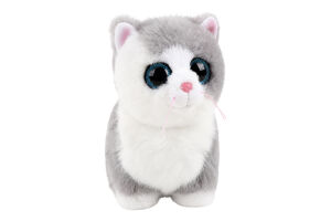 Игрушка мягкая для детей от 3лет 15см №37411 Серая кошка Фурли Beanie babies TY 1шт