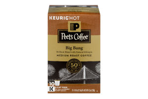 Peet's Coffee K-Cup Pods Medium Roast Coffee Big Bang - 10 CT